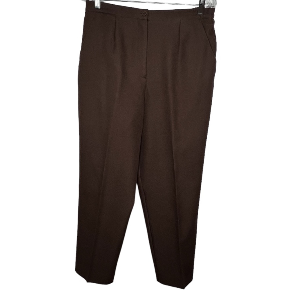 Vintage Leslie Faye Haberdashery Brown Polyester Pants